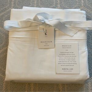 NWT Serena & Lily Flat Sheet, King